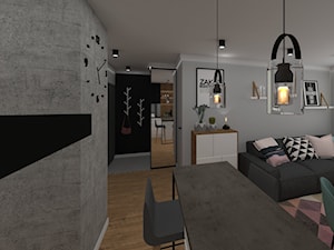 Mieszkanie 39m2 w Ostrowcu Świętokrzyskim 2019 - Salon, styl skandynawski - zdjęcie od MJ Design Monika Juszczel