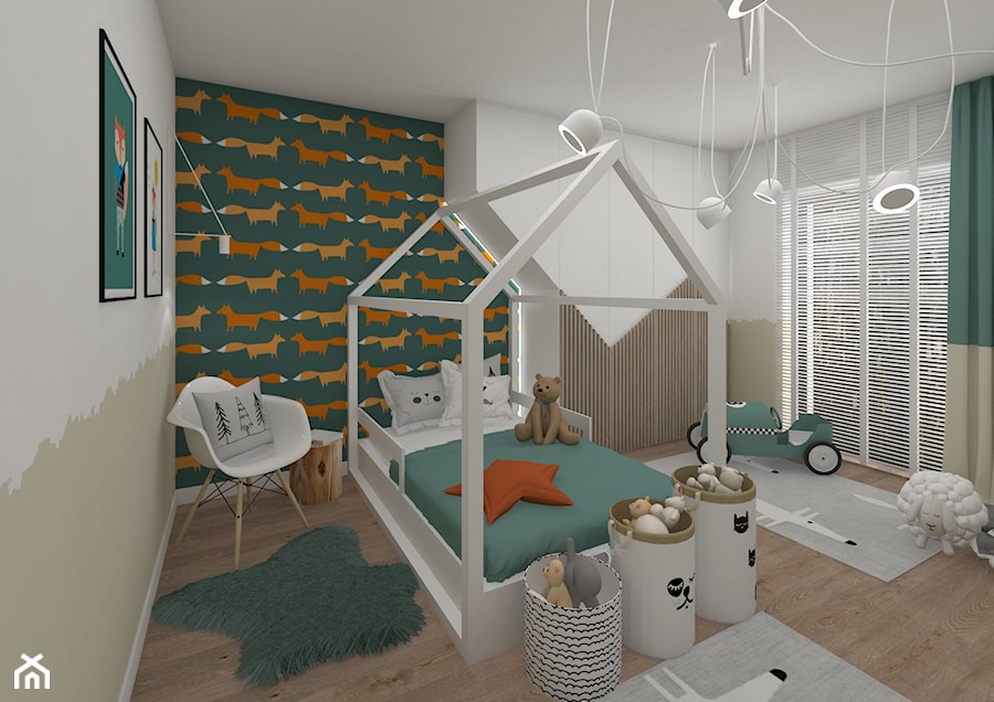 Dom pod lasem 2019 - Pokój dziecka, styl skandynawski - zdjęcie od MJ Design Monika Juszczel