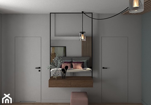 Dom pod lasem 2019 - Średnia biała sypialnia, styl nowoczesny - zdjęcie od MJ Design Monika Juszczel