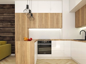 Biało-drewniana kuchnia - zdjęcie od KPstudio