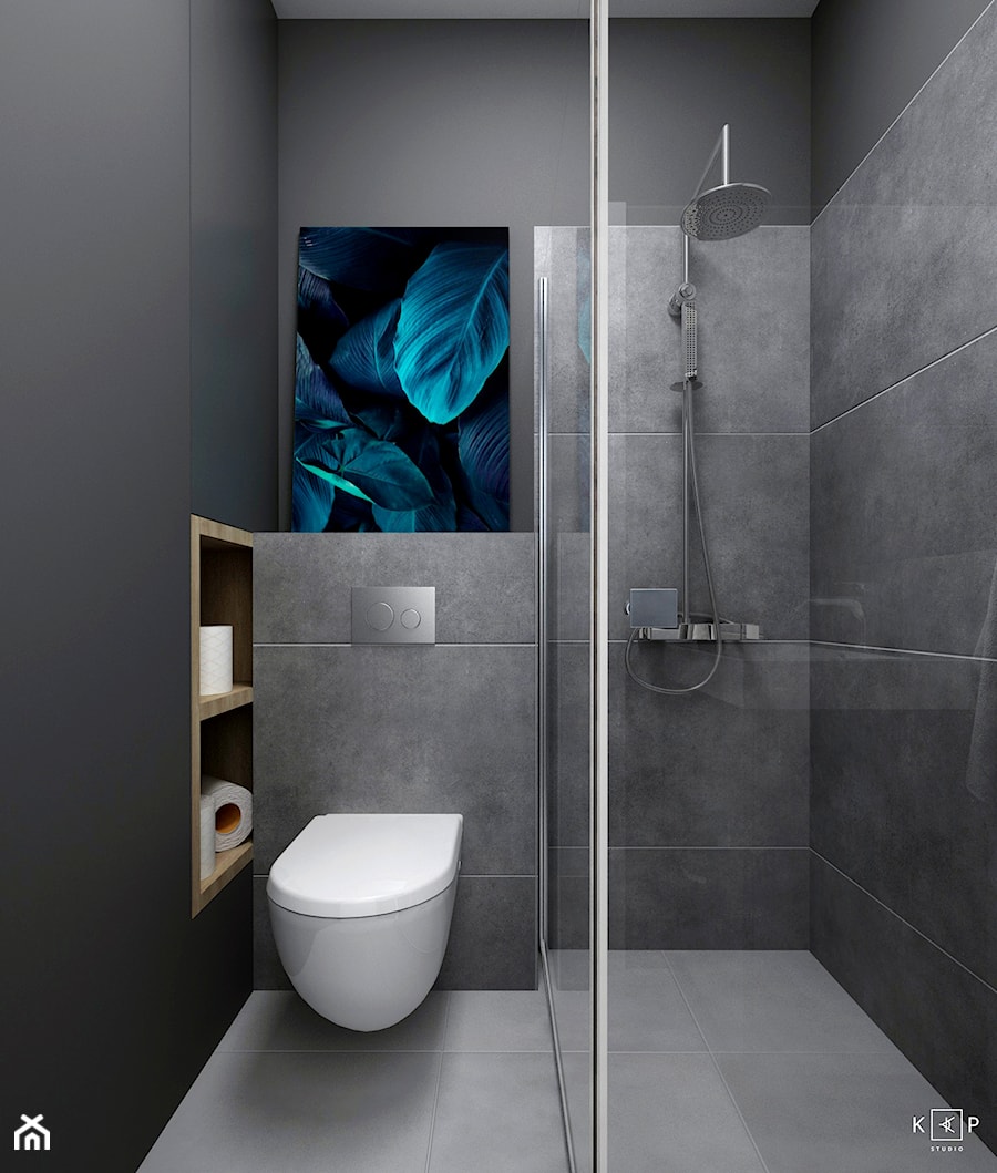 Mała łazienka z prysznicem - zdjęcie od KPstudio