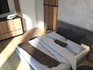 Klimatyczna sypialnia w minimalistycznym stylu - zdjęcie od KPstudio