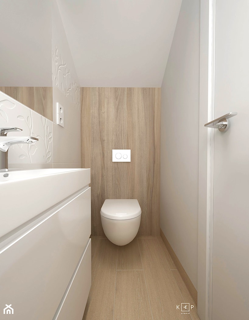 Mała toaleta pod schodami - zdjęcie od KPstudio - Homebook