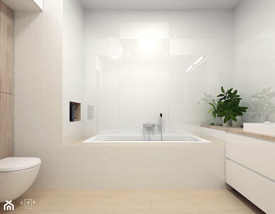 Przestronna, biała łazienka - zdjęcie od KPstudio