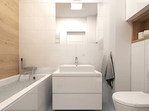 Biało-drewniana łazienka - zdjęcie od KPstudio