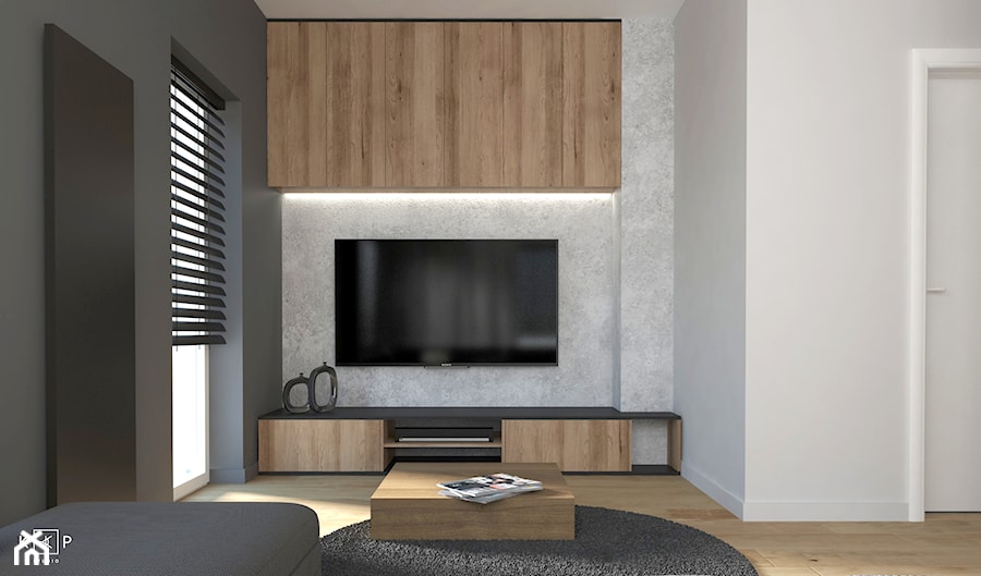 Salon w minimalistycznym stylu - zdjęcie od KPstudio
