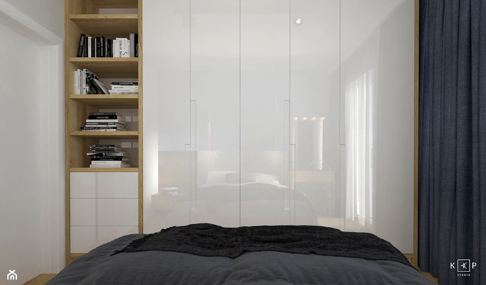 Duża szafa w sypialni - zdjęcie od KPstudio - Homebook