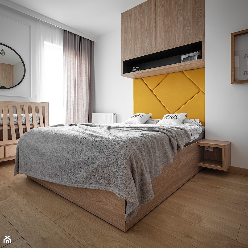 Mieszkanie w Wolsztynie 2 - Mała biała sypialnia - zdjęcie od STRAŻYŃSKI STUDIO - Homebook