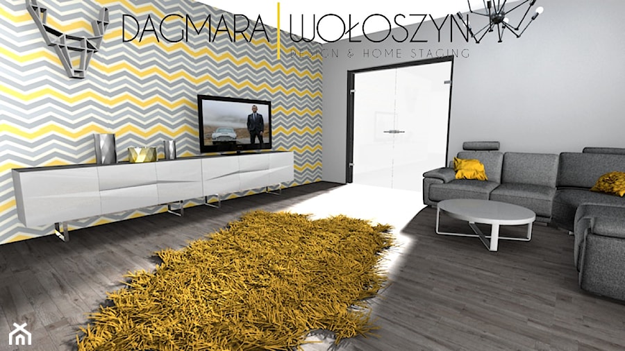 Dom Parterowy - Salon, styl minimalistyczny - zdjęcie od DESIGN & HOME STAGING Dagmara Wołoszyn