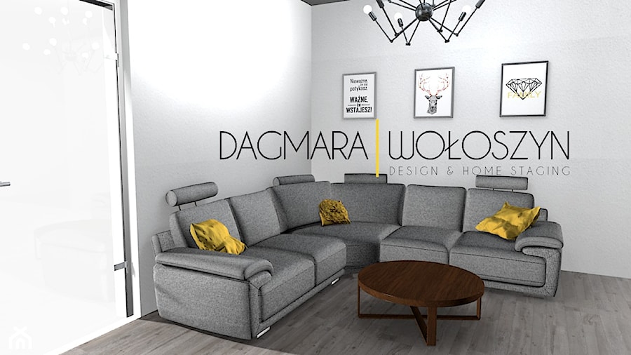 Dom Parterowy - Salon, styl minimalistyczny - zdjęcie od DESIGN & HOME STAGING Dagmara Wołoszyn