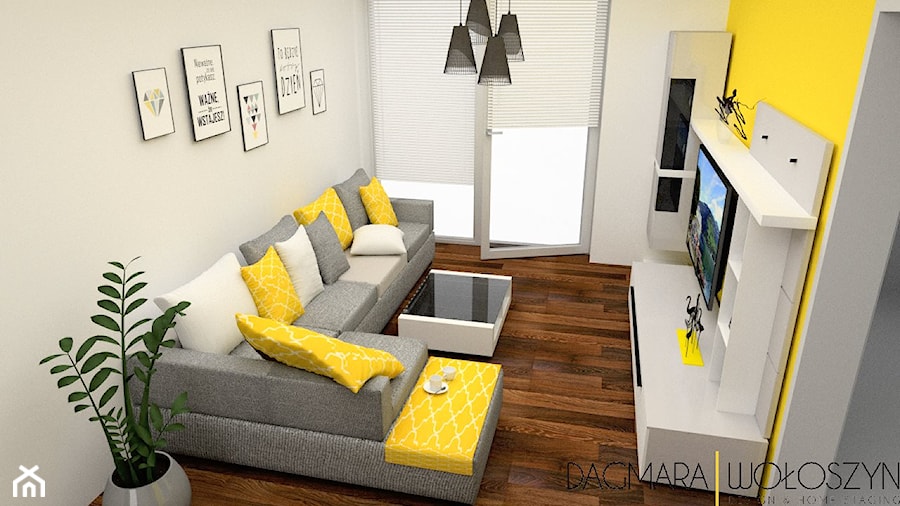 Mieszkanie 60m2 - Salon - zdjęcie od DESIGN & HOME STAGING Dagmara Wołoszyn