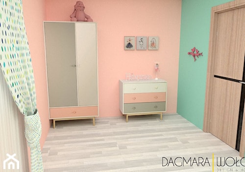 RÓŻNE - Średni różowy zielony pokój dziecka dla dziecka dla nastolatka dla dziewczynki - zdjęcie od DESIGN & HOME STAGING Dagmara Wołoszyn