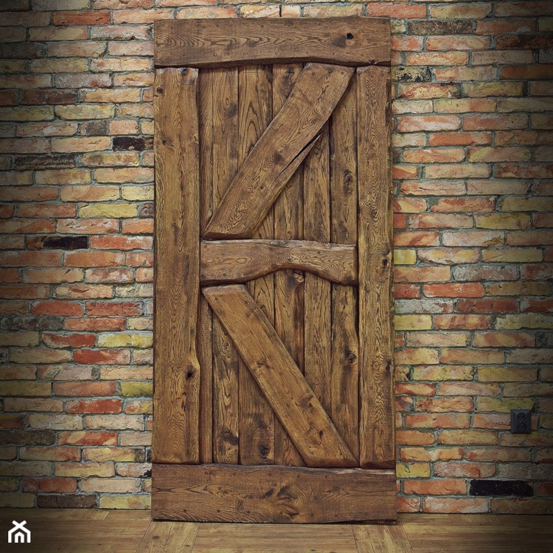 Mocno rustykalne drzwi przesuwne Flinston - zdjęcie od Rustykalne Uchwyty - Homebook