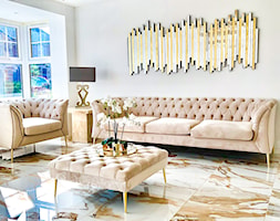 Nowoczesne sofy do salonu - Średni biały salon, styl glamour - zdjęcie od slf24.pl - Homebook