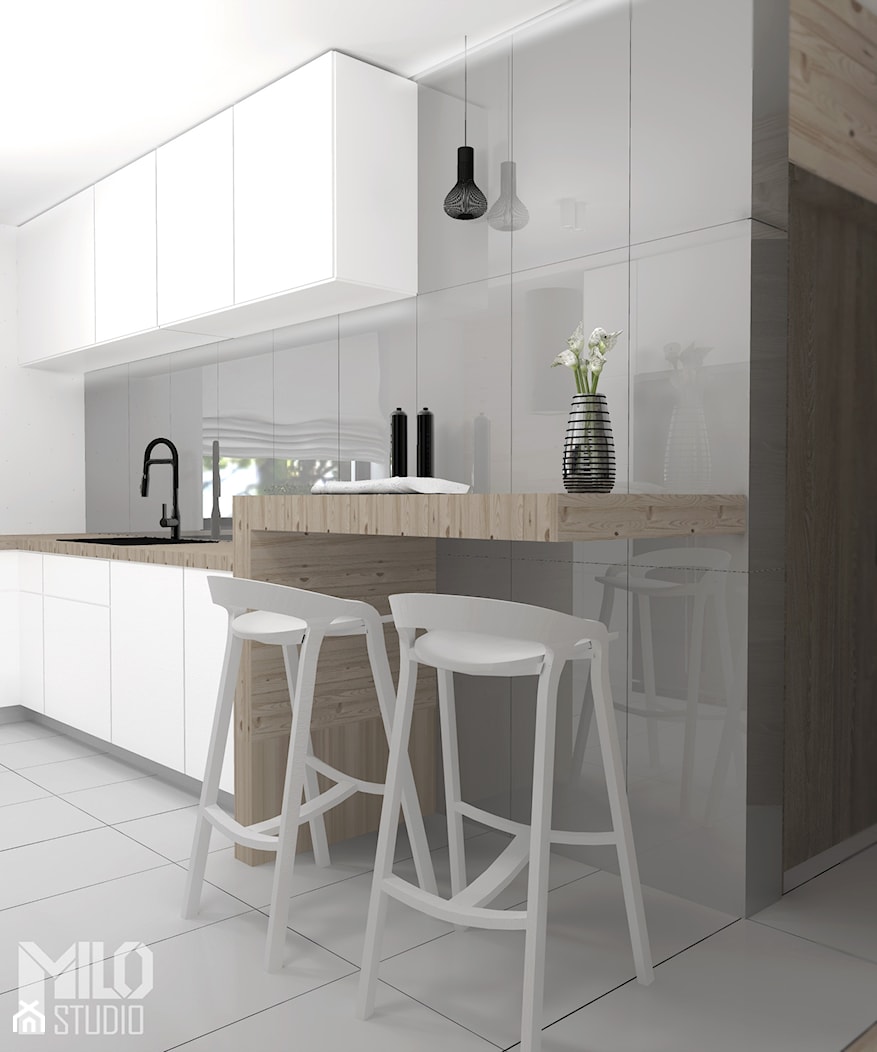 Kuchnia w drewnie II - biała - zdjęcie od MILO studio - Homebook