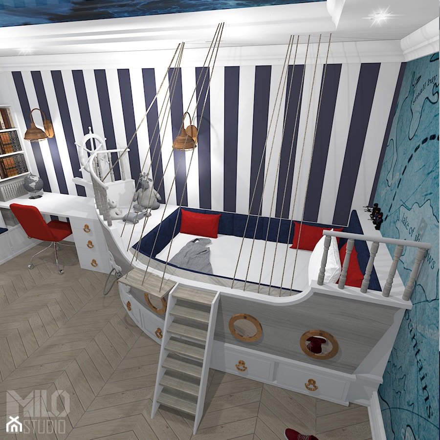 pokój chłopca w stylu marynarskim - zdjęcie od MILO studio