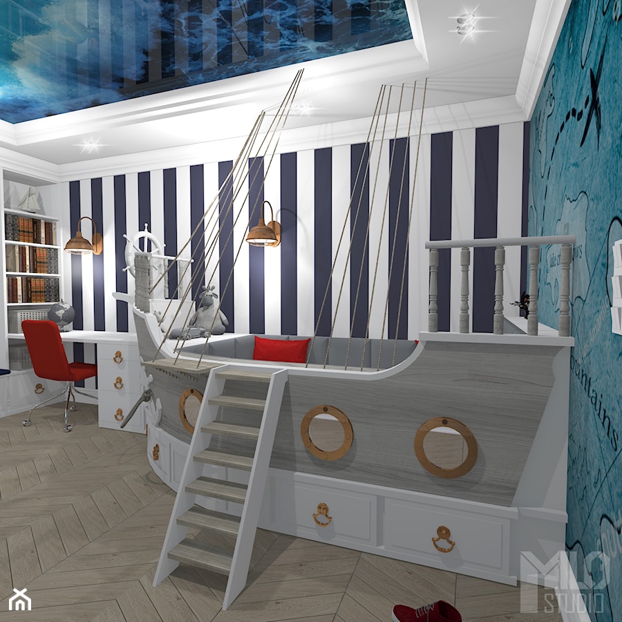 pokój chłopca w stylu marynarskim - zdjęcie od MILO studio