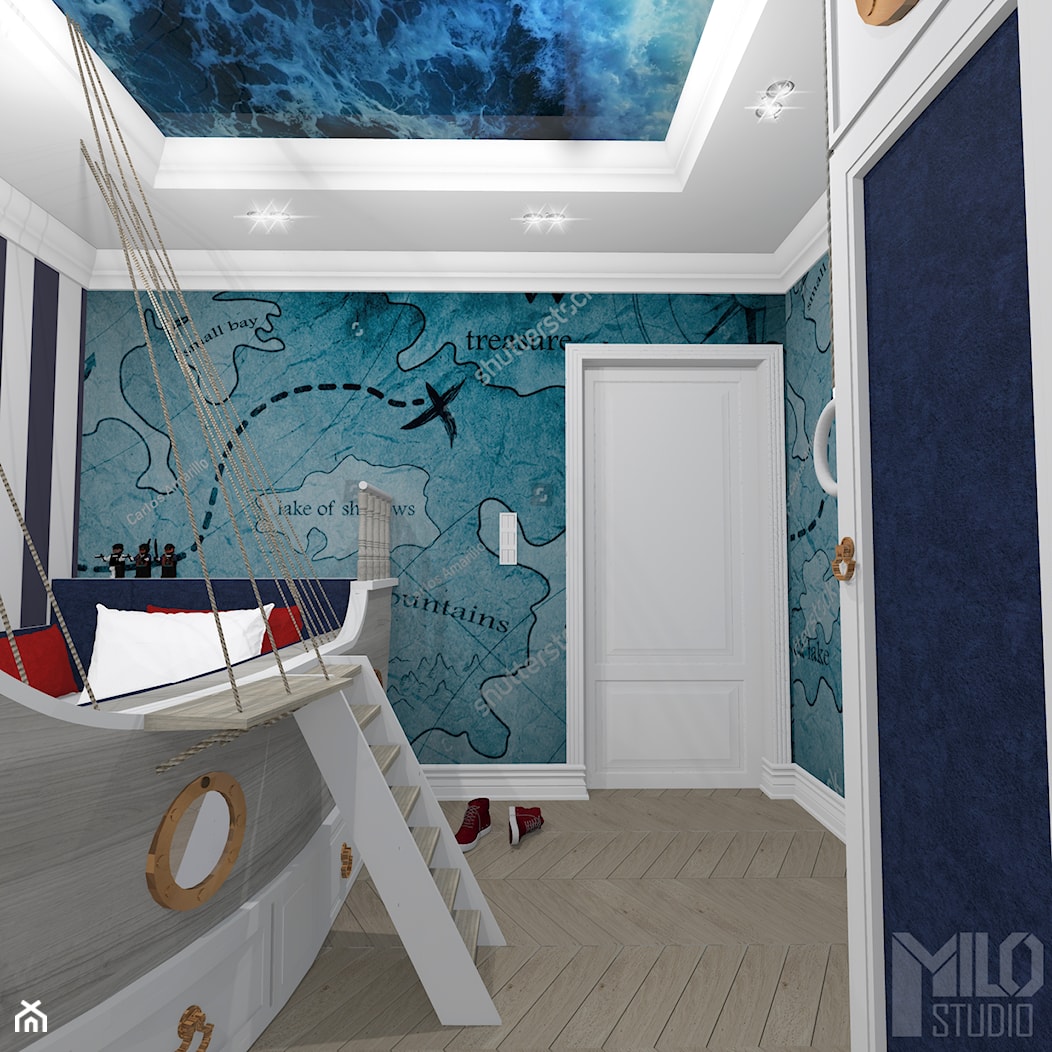pokój chłopca w stylu marynarskim - zdjęcie od MILO studio - Homebook