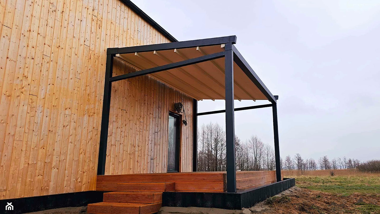 Pergola tkaninowa w typie śródziemnomorskim - Taras, styl nowoczesny - zdjęcie od Spin Bobko i Staniewski sp.j. - Homebook