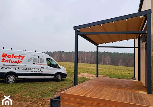 Pergola tkaninowa w typie śródziemnomorskim - Taras, styl nowoczesny - zdjęcie od Spin Bobko i Staniewski sp.j.