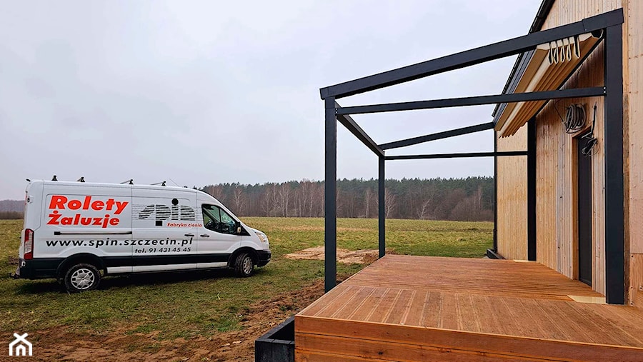 Pergola tkaninowa w typie śródziemnomorskim - Taras, styl nowoczesny - zdjęcie od Spin Bobko i Staniewski sp.j.