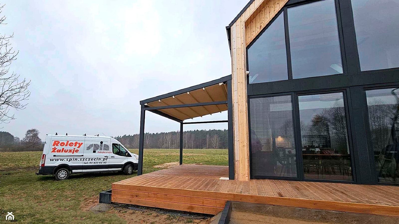 Pergola tkaninowa w typie śródziemnomorskim - Taras, styl nowoczesny - zdjęcie od Spin Bobko i Staniewski sp.j. - Homebook