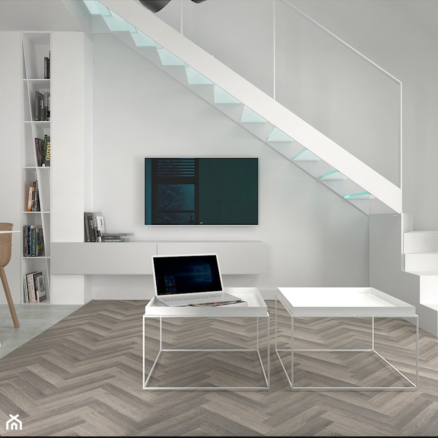 Mieszkania dla pary - Salon, styl minimalistyczny - zdjęcie od mkosiorowska