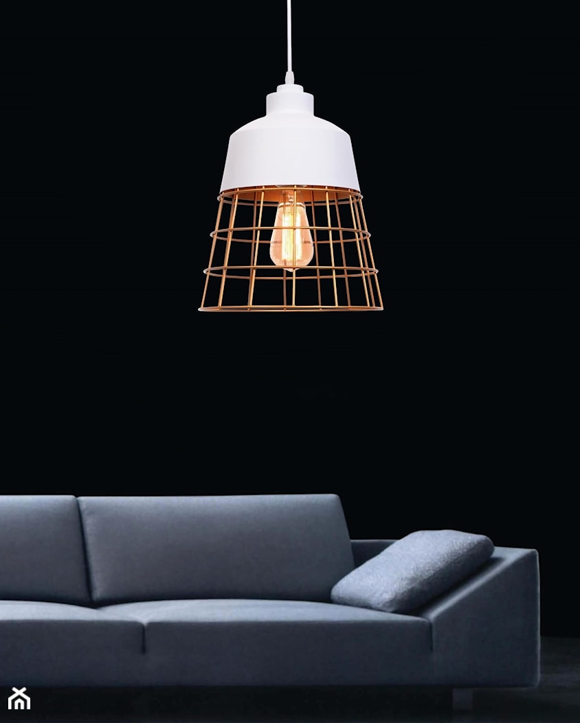 Lampa wisząca industrialna loft biała bagsy Darymex - zdjęcie od Darymex - Homebook