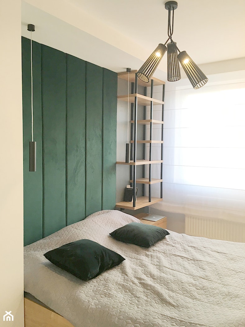 sypialnia z tapicerowanym wezgłowiem - zdjęcie od Belleville home & living - Homebook