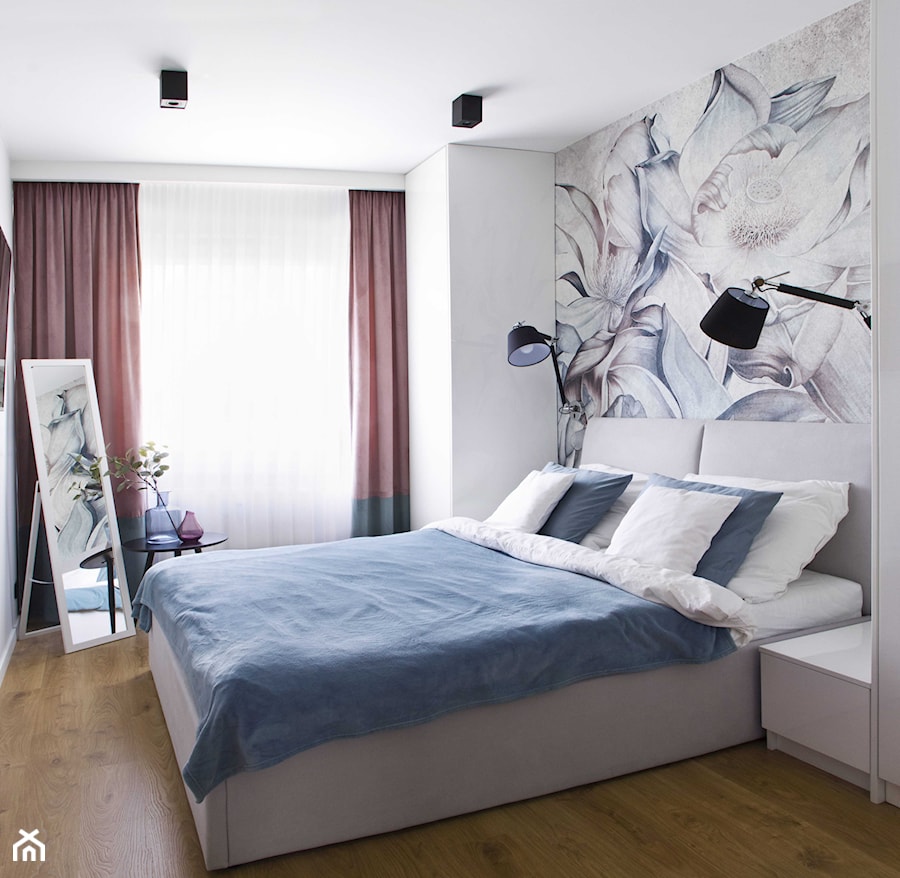 MIESZKANIE PASTELOWE - Średnia biała sypialnia, styl nowoczesny - zdjęcie od Belleville home & living