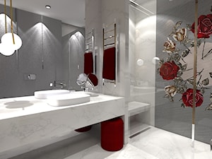 łazienka w czerwieni - zdjęcie od Belleville home & living