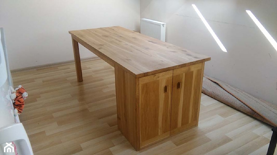 Drewniany stół kuchenny z szafką. - zdjęcie od NaLata - Meble Drewniane, Ariel Młotkowski