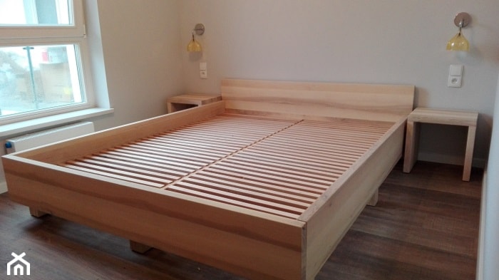 Łóżko jesionowe - zdjęcie od NaLata - Meble Drewniane, Ariel Młotkowski - Homebook