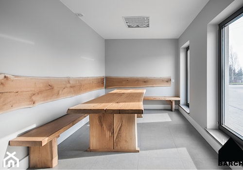 Pracownia This is Wood - Średnia szara jadalnia jako osobne pomieszczenie, styl skandynawski - zdjęcie od BARCH design&build
