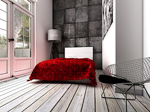 Loft Ewy - Sypialnia, styl industrialny - zdjęcie od DizajnLowe Studio