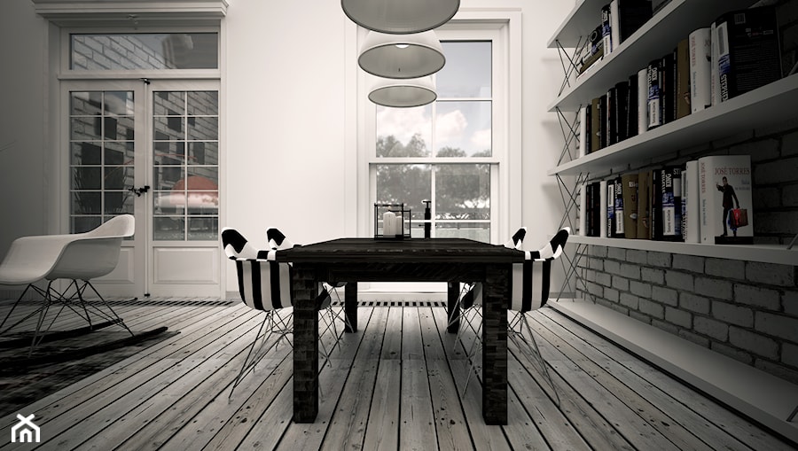 Loft Ewy - Salon, styl industrialny - zdjęcie od DizajnLowe Studio