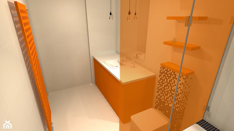 Rozpikselowana łazienka - Łazienka, styl nowoczesny - zdjęcie od DizajnLowe Studio