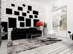 Loft Ewy - Salon, styl industrialny - zdjęcie od DizajnLowe Studio
