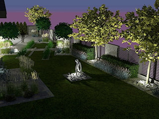 Projekt ogrodu - Wiklinowa dolina, oświetlenie ogrodu 