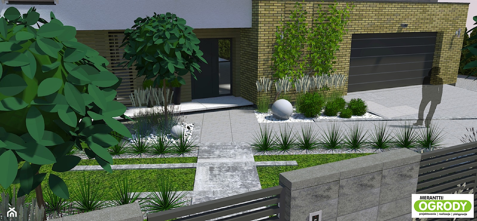 Projekt ogrodu minimalistycznego w Wiklinowej dolinie k/Olsztyna - zdjęcie od Merantti design - Projektowanie wnętrz i ogrodów - Homebook