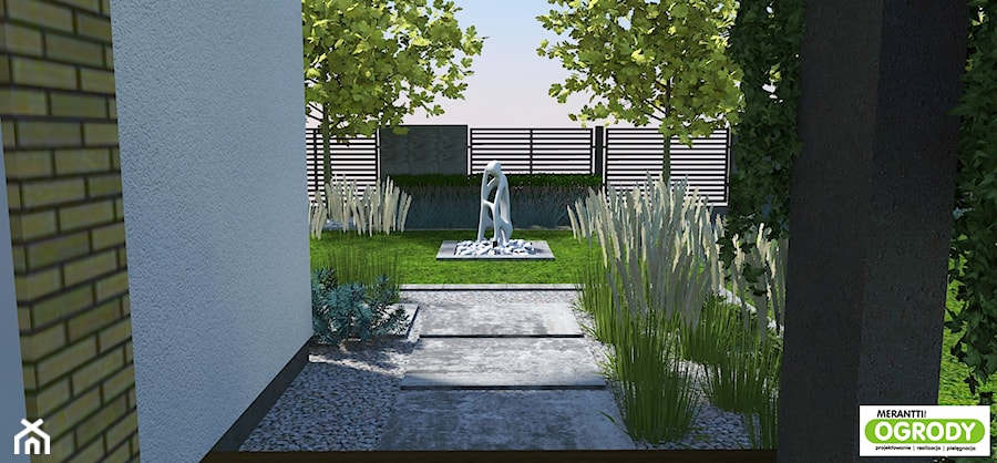 Projekt ogrodu minimalistycznego w Wiklinowej dolinie k/Olsztyna - zdjęcie od Merantti design - Projektowanie wnętrz i ogrodów