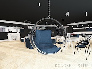 DOM POD CZĘSTOCHOWĄ - Salon, styl nowoczesny - zdjęcie od KONCEPT STUDIO