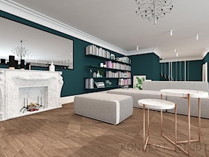 DOM POD CZĘSTOCHOWĄ - Salon, styl nowoczesny - zdjęcie od KONCEPT STUDIO