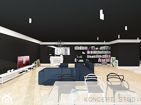 Aranżacje wnętrz - Salon: DOM POD CZĘSTOCHOWĄ - Salon, styl nowoczesny - KONCEPT STUDIO . Przeglądaj, dodawaj i zapisuj najlepsze zdjęcia, pomysły i inspiracje designerskie. W bazie mamy już prawie milion fotografii!