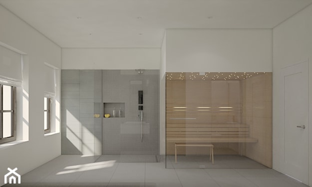 nowoczesna łazienka z sauną