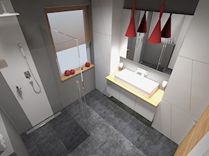 Łazienka w domu jednorodzinnym w Zduńskiej Woli wersja 2 - zdjęcie od Am Design Studio projektowania wnętrz