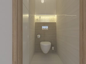 Niewielka łazienka(4m2) w blokach i wc - Mała na poddaszu bez okna łazienka, styl nowoczesny - zdjęcie od Am Design Studio projektowania wnętrz