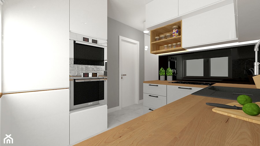 Mieszkanie wielka płyta46m2 - Kuchnia, styl skandynawski - zdjęcie od Am Design Studio projektowania wnętrz