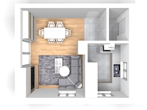 salon z kuchnią - zdjęcie od Am Design Studio projektowania wnętrz