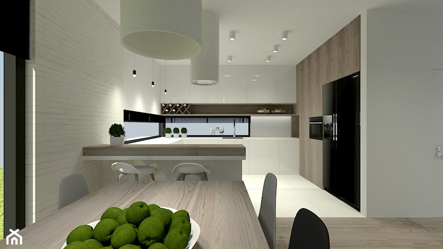 Kuchnia- dom jednorodzinny w Karsznicach - zdjęcie od Am Design Studio projektowania wnętrz
